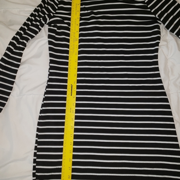 Black and White Stripe Dress/Shirt Size L - Picture 6 of 6